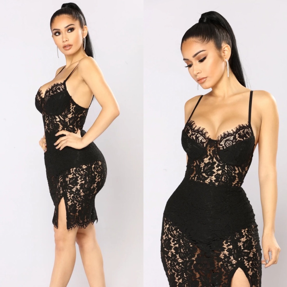 *SOLD* NWOT Lace Black Dress